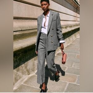 Sezane wool crop pants trousers